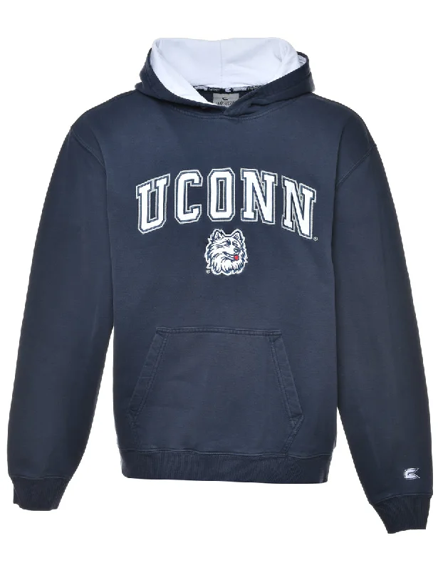 Simple Design Uconn Printed Hoodie - XL