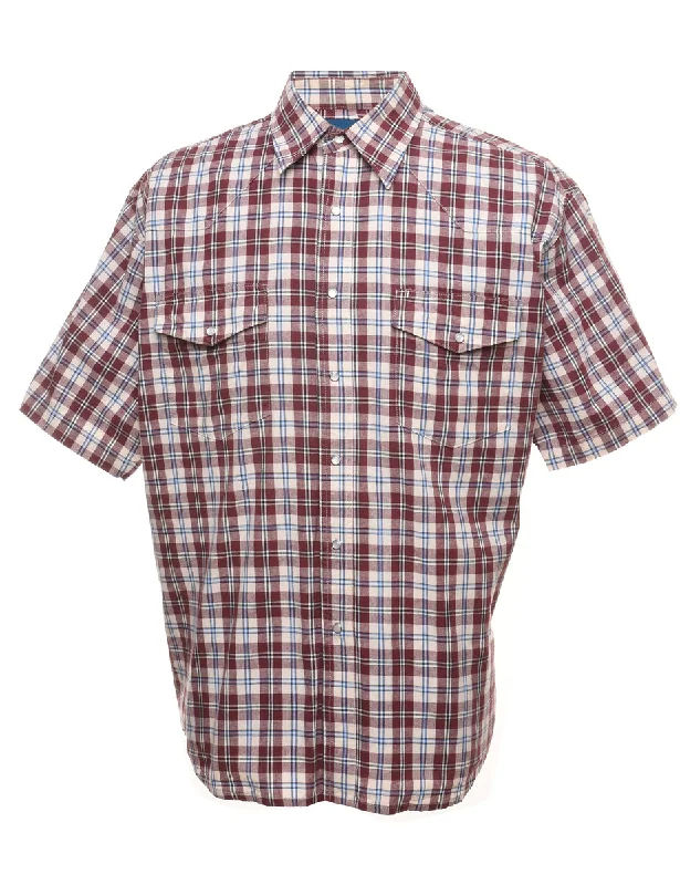 Trendy Layers Wrangler Checked Maroon Shirt - XL