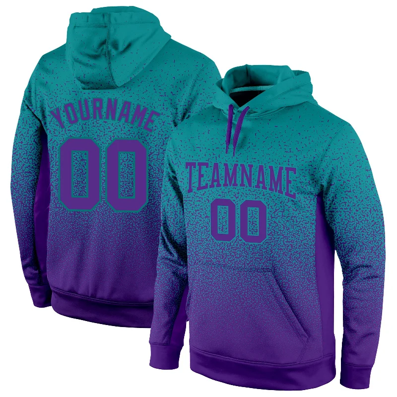Casual Comfort Custom Stitched Aqua Purple Fade Fashion Sports Pullover Sweatshirt Hoodie Casual Comfort Custom Stitched Aqua Purple Fade Fashion Sports Pullover Sweatshirt Hoodie