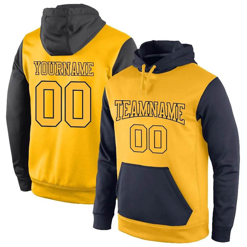 Boutique Recommendation Custom Stitched Gold Gold-Black Sports Pullover Sweatshirt Hoodie Boutique Recommendation Custom Stitched Gold Gold-Black Sports Pullover Sweatshirt Hoodie
