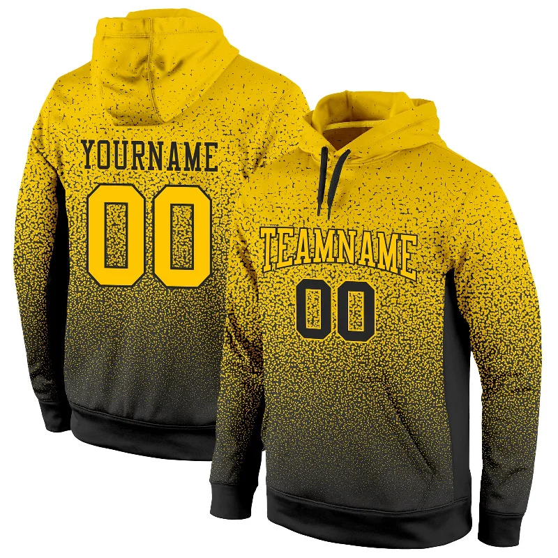 Artistic Temperament Custom Stitched Black Gold Fade Fashion Sports Pullover Sweatshirt Hoodie Artistic Temperament Custom Stitched Black Gold Fade Fashion Sports Pullover Sweatshirt Hoodie