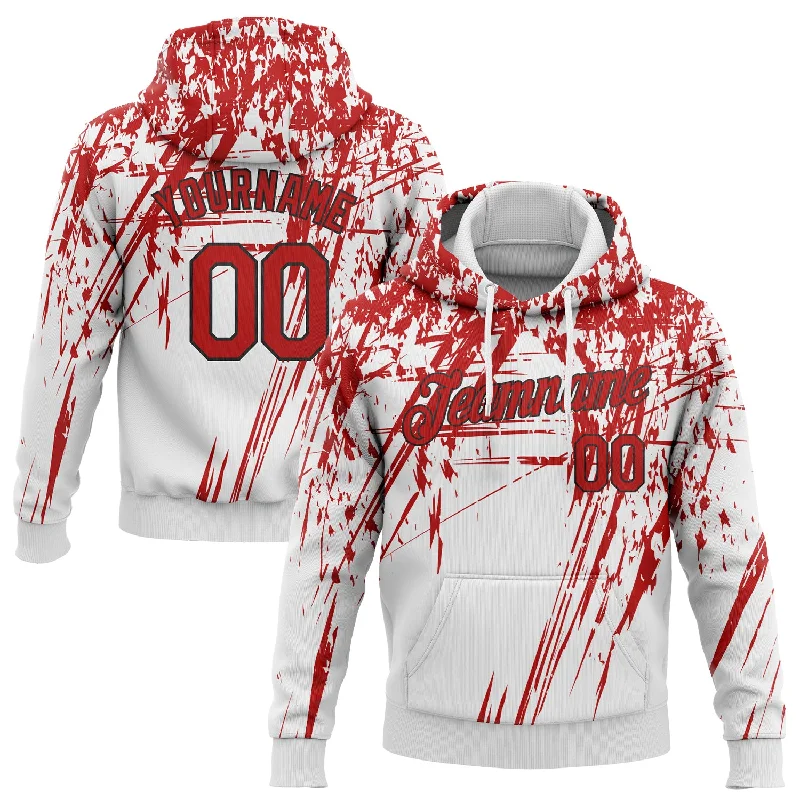 Sweet Girl Custom Stitched White Red-Black 3D Pattern Design Sports Pullover Sweatshirt Hoodie Sweet Girl Custom Stitched White Red-Black 3D Pattern Design Sports Pullover Sweatshirt Hoodie