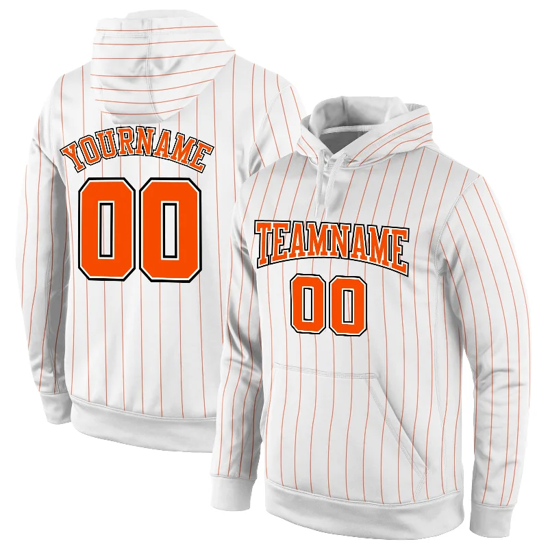 Fashionable And Fashionable Custom Stitched White Orange Pinstripe Orange-Black Sports Pullover Sweatshirt Hoodie Fashionable And Fashionable Custom Stitched White Orange Pinstripe Orange-Black Sports Pullover Sweatshirt Hoodie
