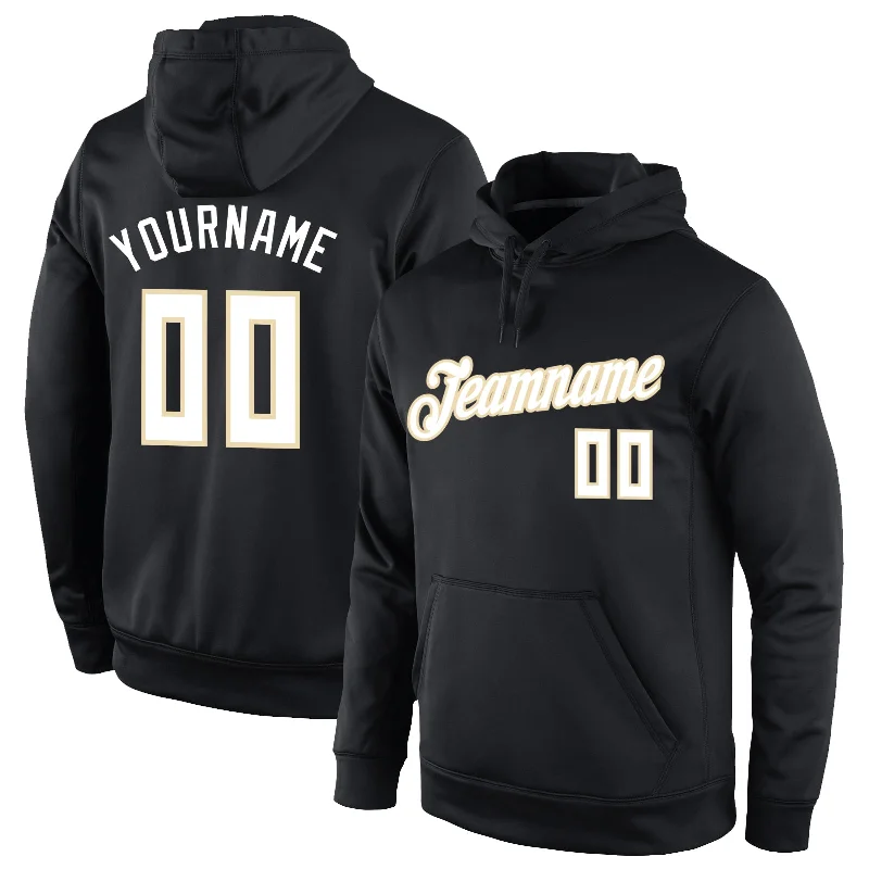 Double-sided Wear Custom Stitched Black White-Cream Sports Pullover Sweatshirt Hoodie Double-sided Wear Custom Stitched Black White-Cream Sports Pullover Sweatshirt Hoodie