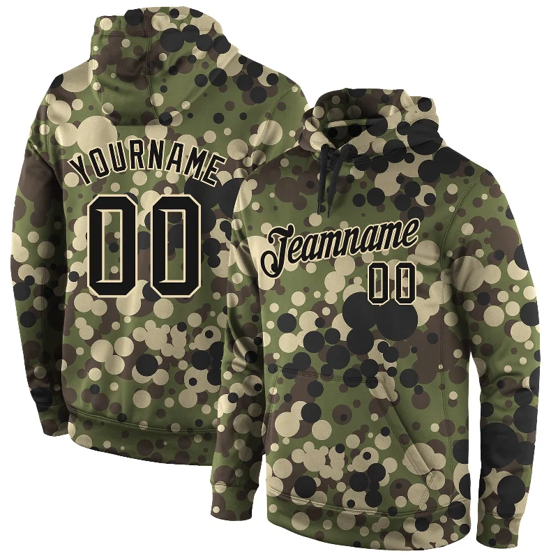 Classic Custom Stitched Camo Black-Cream Sports Pullover Sweatshirt Salute To Service Hoodie Classic Custom Stitched Camo Black-Cream Sports Pullover Sweatshirt Salute To Service Hoodie