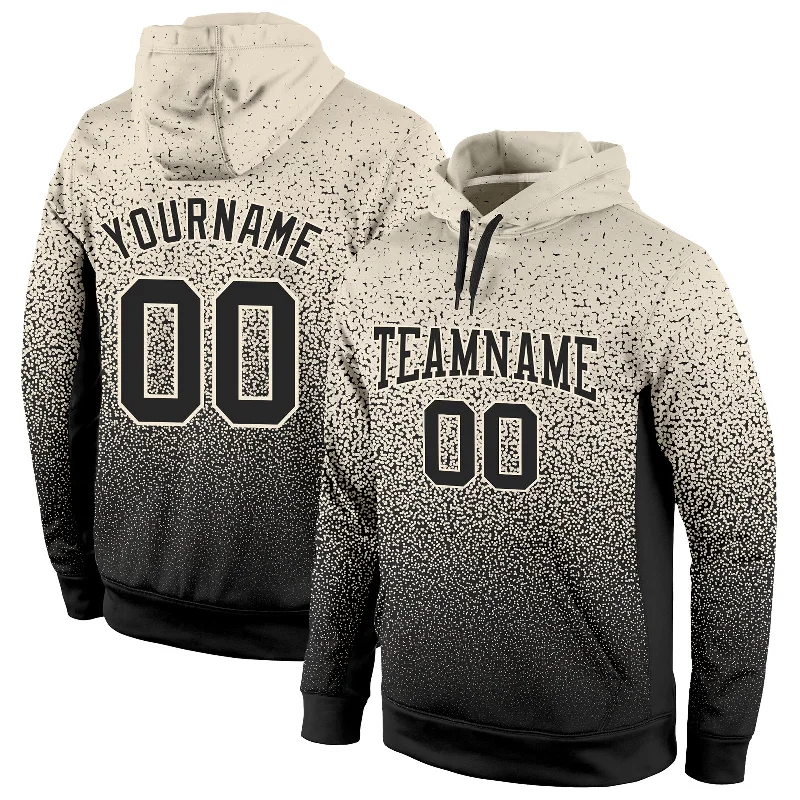 Easy Comfort Style Custom Stitched Cream Black Fade Fashion Sports Pullover Sweatshirt Hoodie Easy Comfort Style Custom Stitched Cream Black Fade Fashion Sports Pullover Sweatshirt Hoodie