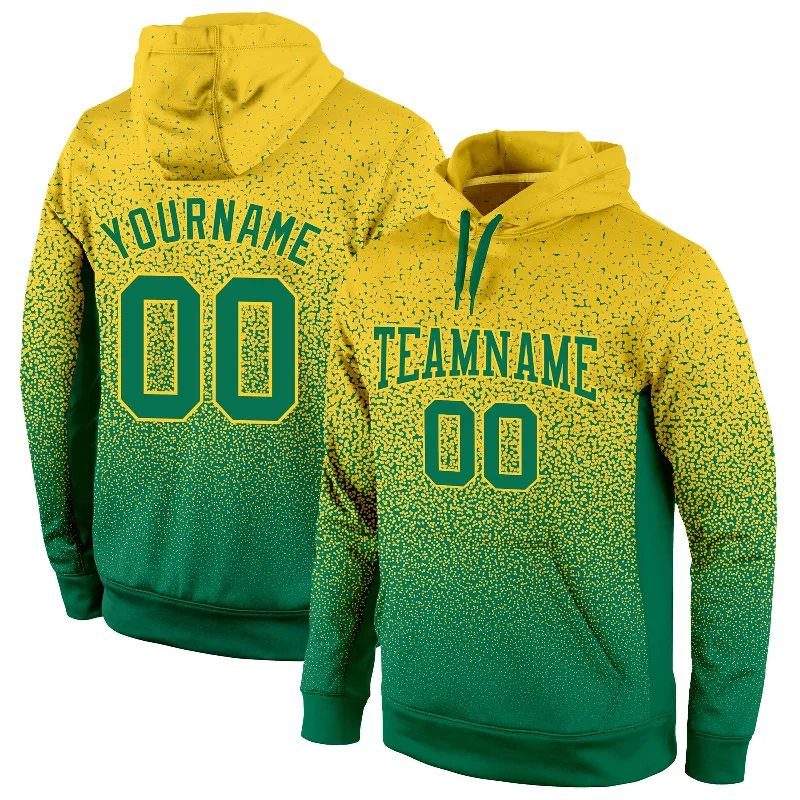 Relaxed Fashion Custom Stitched Gold Kelly Green Fade Fashion Sports Pullover Sweatshirt Hoodie Relaxed Fashion Custom Stitched Gold Kelly Green Fade Fashion Sports Pullover Sweatshirt Hoodie