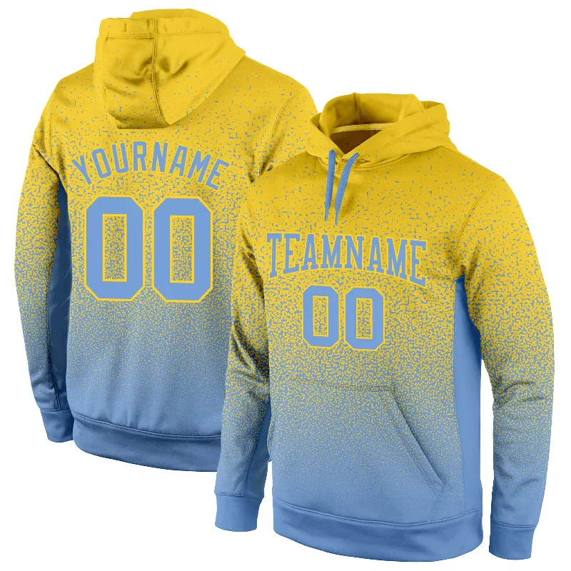 Light Fit Custom Stitched Gold Light Blue Fade Fashion Sports Pullover Sweatshirt Hoodie Light Fit Custom Stitched Gold Light Blue Fade Fashion Sports Pullover Sweatshirt Hoodie