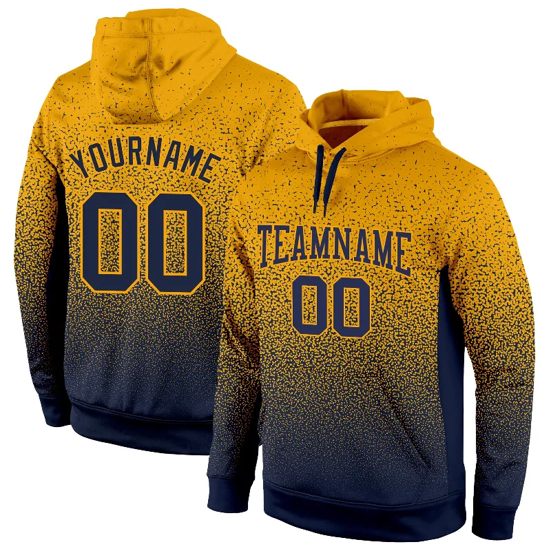 Classic Comfort Custom Stitched Gold Navy Fade Fashion Sports Pullover Sweatshirt Hoodie Classic Comfort Custom Stitched Gold Navy Fade Fashion Sports Pullover Sweatshirt Hoodie