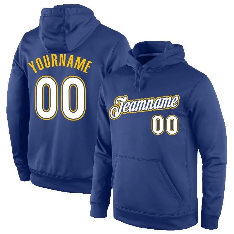 Autumn Selection Custom Stitched Royal White-Gold Sports Pullover Sweatshirt Hoodie