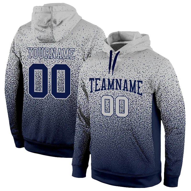 Classic Color Custom Stitched Gray Navy Fade Fashion Sports Pullover Sweatshirt Hoodie Classic Color Custom Stitched Gray Navy Fade Fashion Sports Pullover Sweatshirt Hoodie