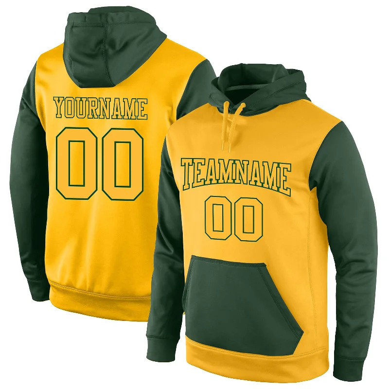 Celebrity Must-have Custom Stitched Gold Gold-Green Sports Pullover Sweatshirt Hoodie Celebrity Must-have Custom Stitched Gold Gold-Green Sports Pullover Sweatshirt Hoodie