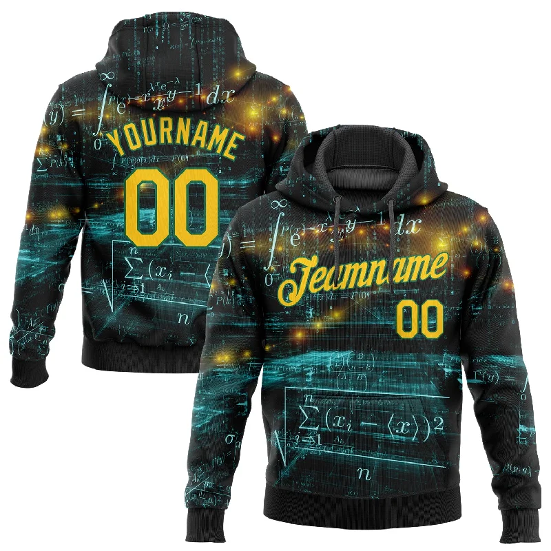Leisure Travel Custom Stitched Black Gold-Kelly Green 3D Pattern Design Math Sports Pullover Sweatshirt Hoodie Leisure Travel Custom Stitched Black Gold-Kelly Green 3D Pattern Design Math Sports Pullover Sweatshirt Hoodie