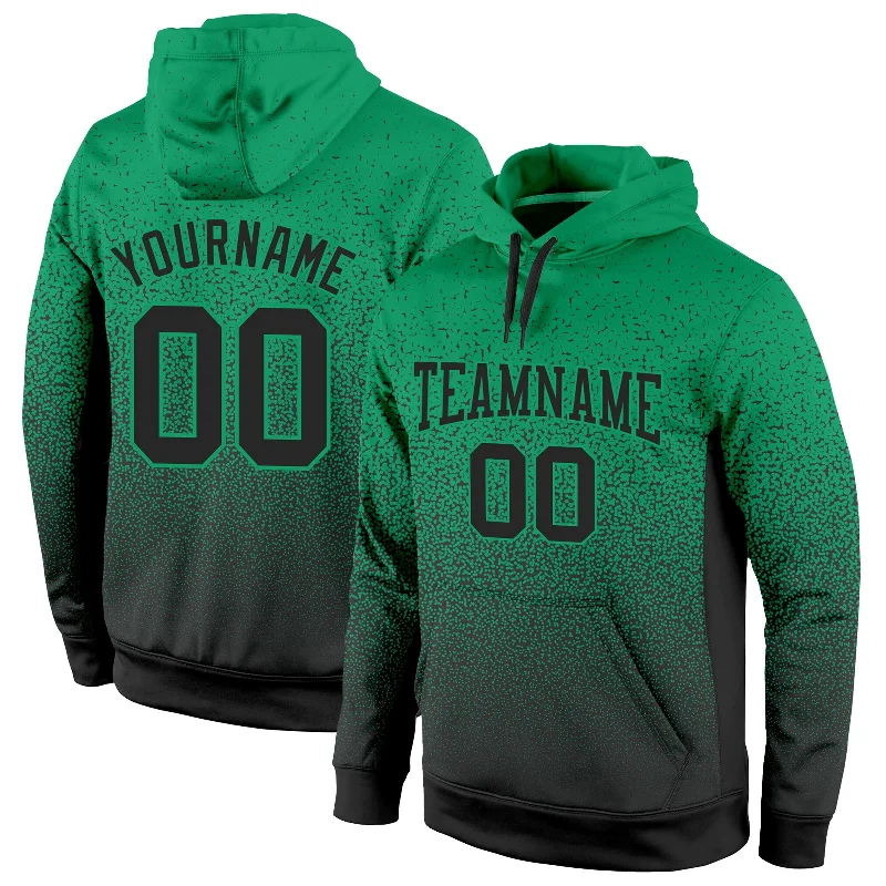 Cozy Fitting Custom Stitched Kelly Green Black Fade Fashion Sports Pullover Sweatshirt Hoodie Cozy Fitting Custom Stitched Kelly Green Black Fade Fashion Sports Pullover Sweatshirt Hoodie