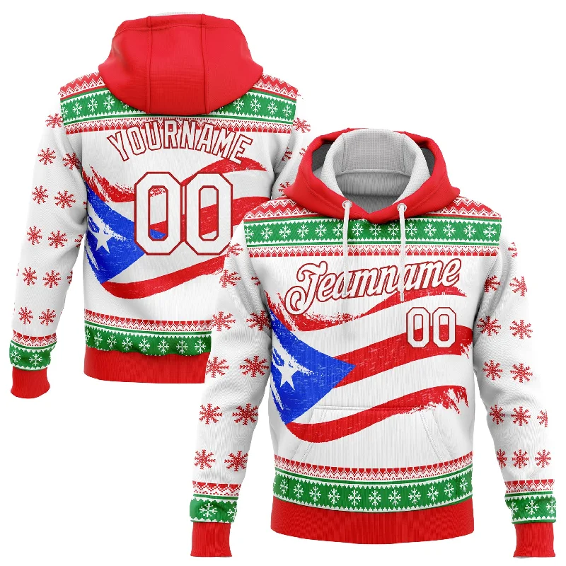 Trendy Layers Custom Stitched Red White-Kelly Green 3D Puerto Rican Flag Sports Pullover Sweatshirt Hoodie Trendy Layers Custom Stitched Red White-Kelly Green 3D Puerto Rican Flag Sports Pullover Sweatshirt Hoodie