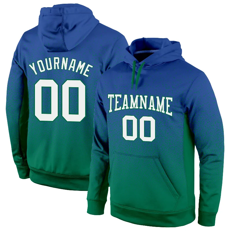 Comfy Dress Custom Stitched Royal White-Kelly Green Fade Fashion Sports Pullover Sweatshirt Hoodie Comfy Dress Custom Stitched Royal White-Kelly Green Fade Fashion Sports Pullover Sweatshirt Hoodie