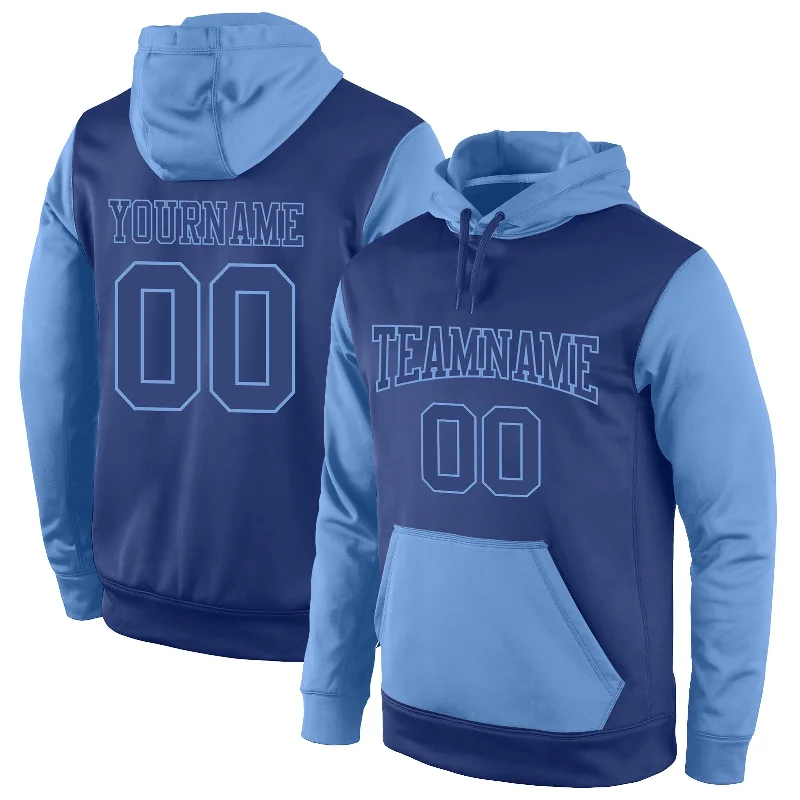French Style Custom Stitched Royal Royal-Light Blue Sports Pullover Sweatshirt Hoodie French Style Custom Stitched Royal Royal-Light Blue Sports Pullover Sweatshirt Hoodie