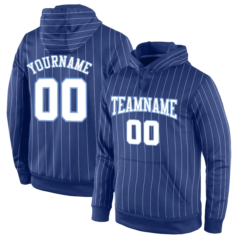 Tropical Style Custom Stitched Royal White Pinstripe White-Light Blue Sports Pullover Sweatshirt Hoodie Tropical Style Custom Stitched Royal White Pinstripe White-Light Blue Sports Pullover Sweatshirt Hoodie