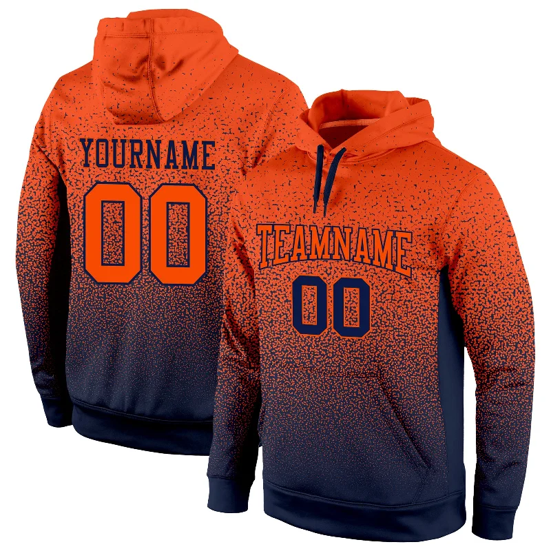 Creative Prints Custom Stitched Navy Orange Fade Fashion Sports Pullover Sweatshirt Hoodie Creative Prints Custom Stitched Navy Orange Fade Fashion Sports Pullover Sweatshirt Hoodie