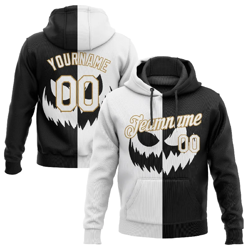 Simple Solid Color Custom Stitched Black White-Old Gold 3D Pattern Scary Faces Of Halloween Pumpkin Sports Pullover Sweatshirt Salute To Service Hoodie Simple Solid Color Custom Stitched Black White-Old Gold 3D Pattern Scary Faces Of Halloween Pumpkin Sports Pullover Sweatshirt Salute To Service Hoodie