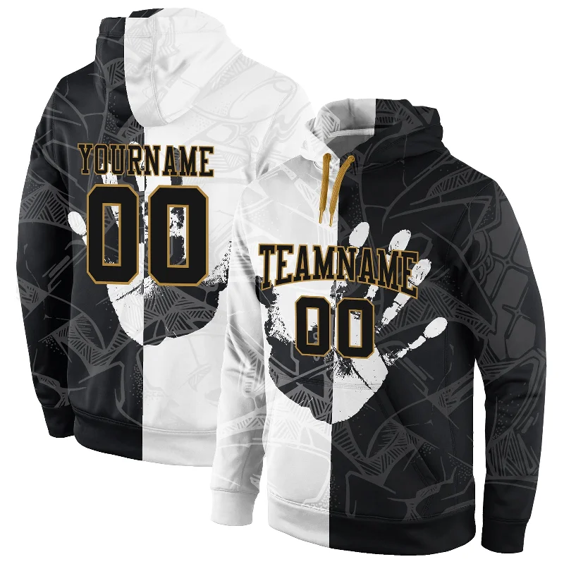 Cool Style Custom Stitched Graffiti Pattern Black-Old Gold 3D Sports Pullover Sweatshirt Hoodie Cool Style Custom Stitched Graffiti Pattern Black-Old Gold 3D Sports Pullover Sweatshirt Hoodie