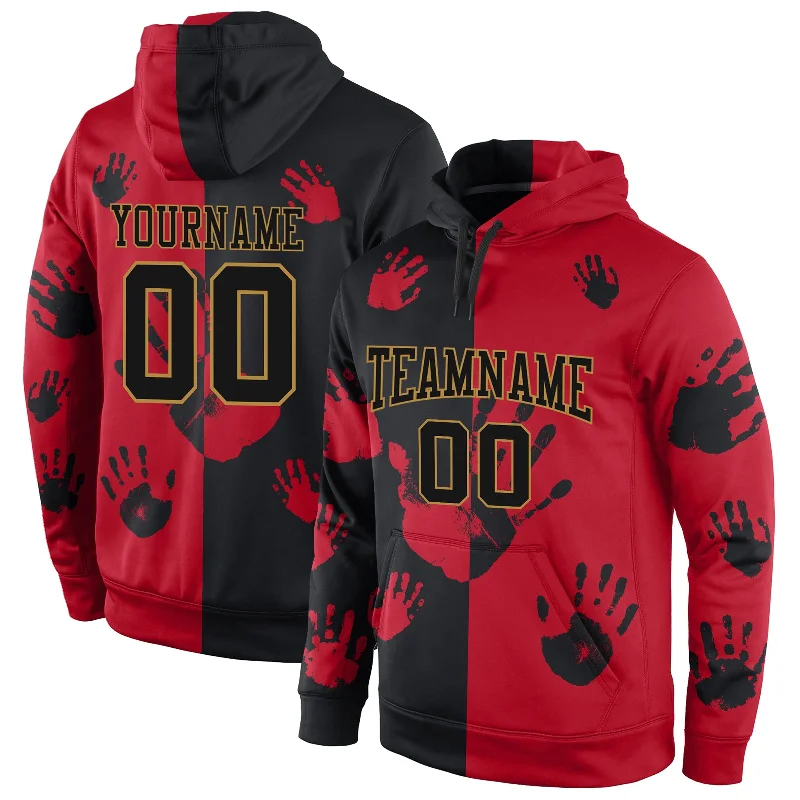 Body Design Custom Stitched Graffiti Pattern Black-Old Gold 3D Sports Pullover Sweatshirt Hoodie Body Design Custom Stitched Graffiti Pattern Black-Old Gold 3D Sports Pullover Sweatshirt Hoodie