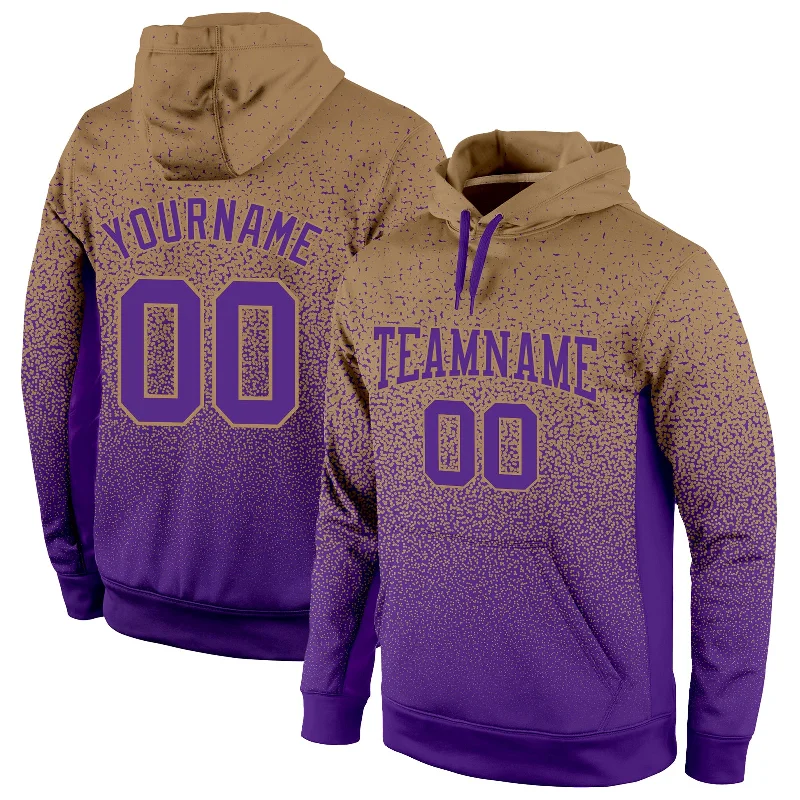 Soft Layers Custom Stitched Old Gold Purple Fade Fashion Sports Pullover Sweatshirt Hoodie Soft Layers Custom Stitched Old Gold Purple Fade Fashion Sports Pullover Sweatshirt Hoodie