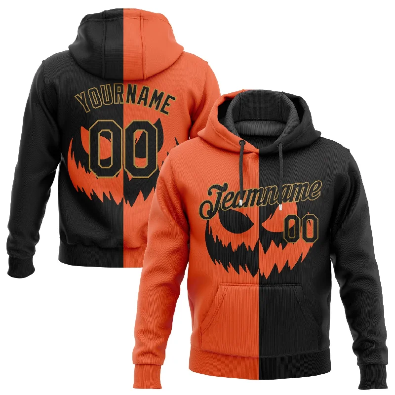 Designer Style Custom Stitched Orange Black-Old Gold 3D Pattern Scary Faces Of Halloween Pumpkin Sports Pullover Sweatshirt Salute To Service Hoodie Designer Style Custom Stitched Orange Black-Old Gold 3D Pattern Scary Faces Of Halloween Pumpkin Sports Pullover Sweatshirt Salute To Service Hoodie