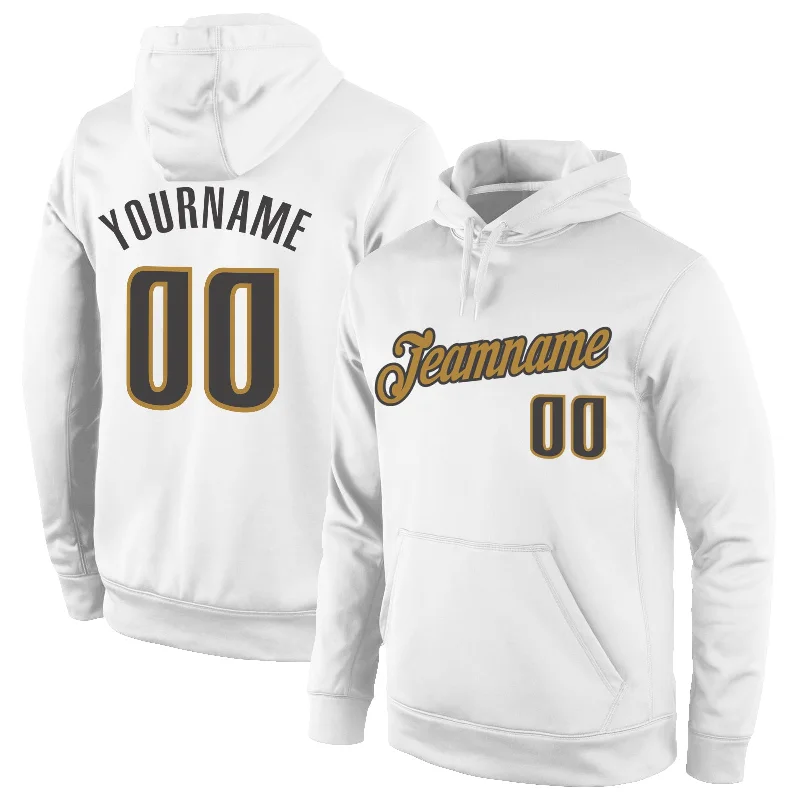 High-end Design Custom Stitched White Steel Gray-Old Gold Sports Pullover Sweatshirt Hoodie High-end Design Custom Stitched White Steel Gray-Old Gold Sports Pullover Sweatshirt Hoodie