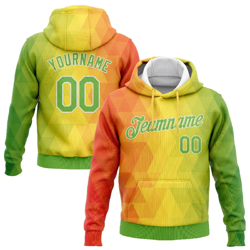 Noble Temperament Custom Stitched Gold Neon Green Orange-White 3D Pattern Design Abstract Reggae Geometric Sports Pullover Sweatshirt Hoodie Noble Temperament Custom Stitched Gold Neon Green Orange-White 3D Pattern Design Abstract Reggae Geometric Sports Pullover Sweatshirt Hoodie