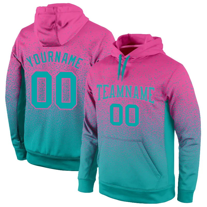 Comfortable Fashion Looks Custom Stitched Pink Aqua Fade Fashion Sports Pullover Sweatshirt Hoodie Comfortable Fashion Looks Custom Stitched Pink Aqua Fade Fashion Sports Pullover Sweatshirt Hoodie
