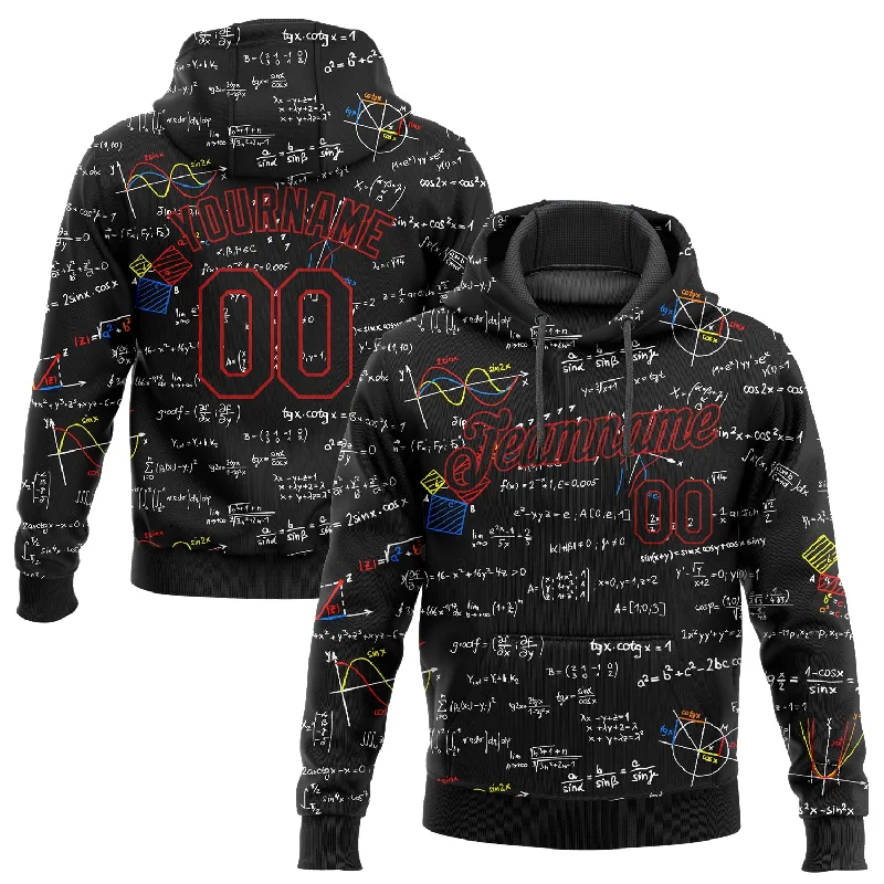 Sports And Leisure Custom Stitched Black Black Red-White 3D Pattern Design Math Sports Pullover Sweatshirt Hoodie Sports And Leisure Custom Stitched Black Black Red-White 3D Pattern Design Math Sports Pullover Sweatshirt Hoodie
