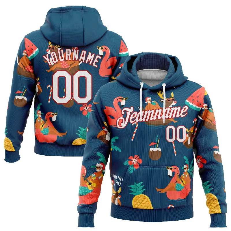 Relaxed Jackets Custom Stitched Navy White-Red 3D Tropical Christmas Santas With Reindeers And Flamingos Sports Pullover Sweatshirt Hoodie Relaxed Jackets Custom Stitched Navy White-Red 3D Tropical Christmas Santas With Reindeers And Flamingos Sports Pullover Sweatshirt Hoodie