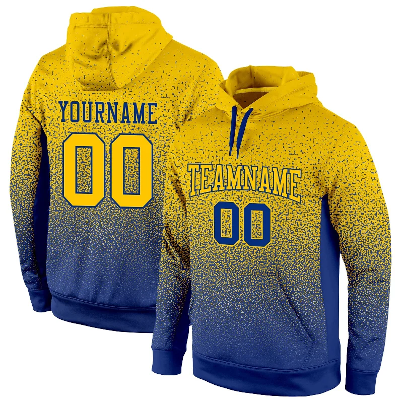 Personalized Outfit Custom Stitched Royal Gold Fade Fashion Sports Pullover Sweatshirt Hoodie Personalized Outfit Custom Stitched Royal Gold Fade Fashion Sports Pullover Sweatshirt Hoodie
