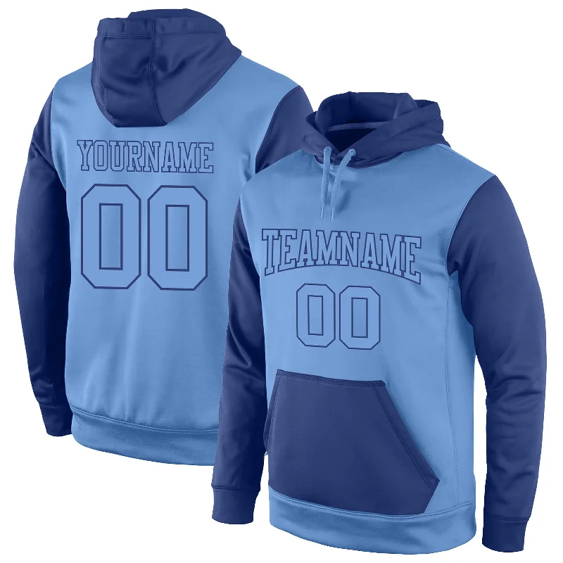 Fashion Design Custom Stitched Light Blue Light Blue-Royal Sports Pullover Sweatshirt Hoodie Fashion Design Custom Stitched Light Blue Light Blue-Royal Sports Pullover Sweatshirt Hoodie