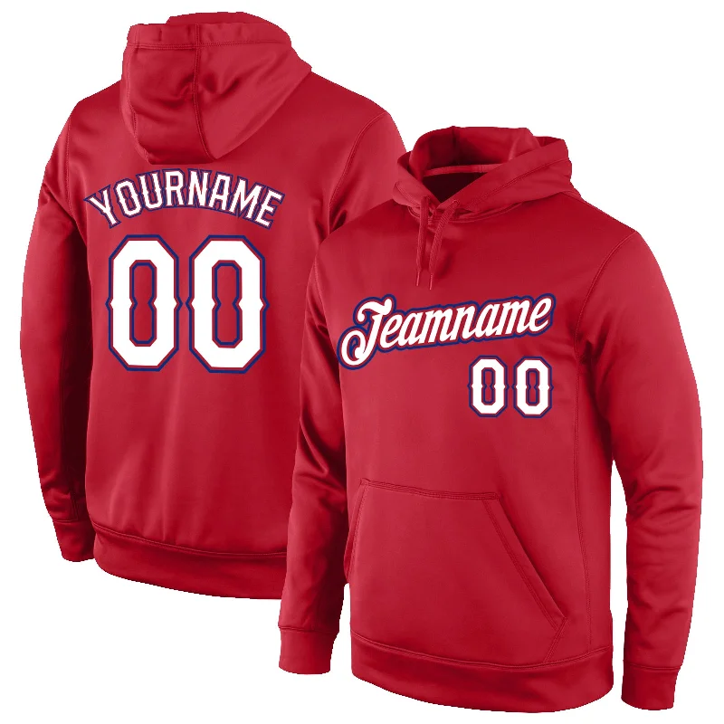 Slightly Flared Design Custom Stitched Red White-Royal Sports Pullover Sweatshirt Hoodie Slightly Flared Design Custom Stitched Red White-Royal Sports Pullover Sweatshirt Hoodie