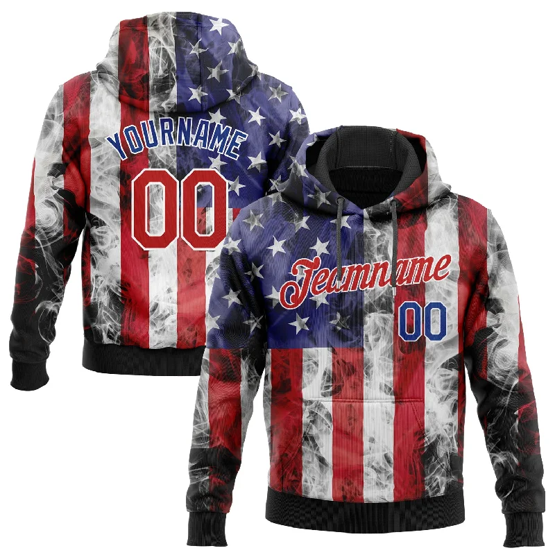 Casual Street Custom Stitched White Red Royal-Black 3D American Flag Fashion Sports Pullover Sweatshirt Hoodie Casual Street Custom Stitched White Red Royal-Black 3D American Flag Fashion Sports Pullover Sweatshirt Hoodie