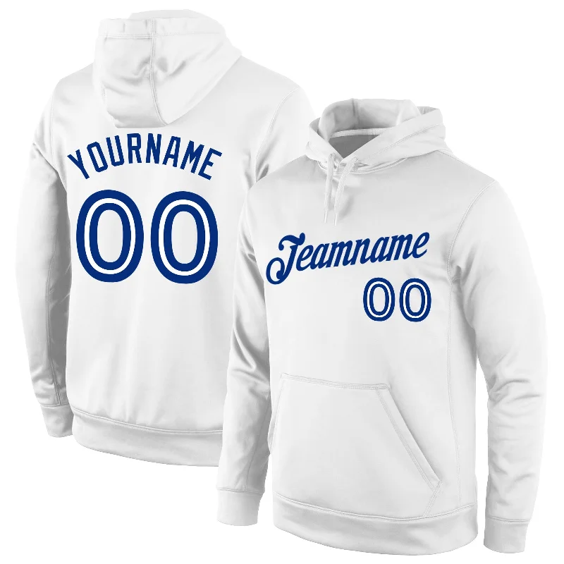 Warm Atmosphere Custom Stitched White White-Royal Sports Pullover Sweatshirt Hoodie