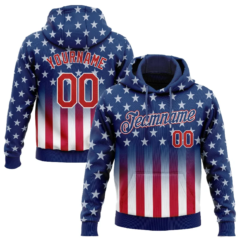 Wearable At Home Or Out Custom Stitched Blue Red-White 3D American Flag Fashion Sports Pullover Sweatshirt Hoodie Wearable At Home Or Out Custom Stitched Blue Red-White 3D American Flag Fashion Sports Pullover Sweatshirt Hoodie