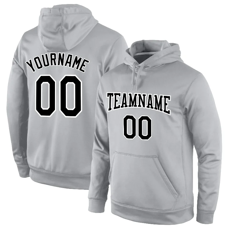 Comfortable And Versatile Custom Stitched Gray Black-White Sports Pullover Sweatshirt Hoodie Comfortable And Versatile Custom Stitched Gray Black-White Sports Pullover Sweatshirt Hoodie