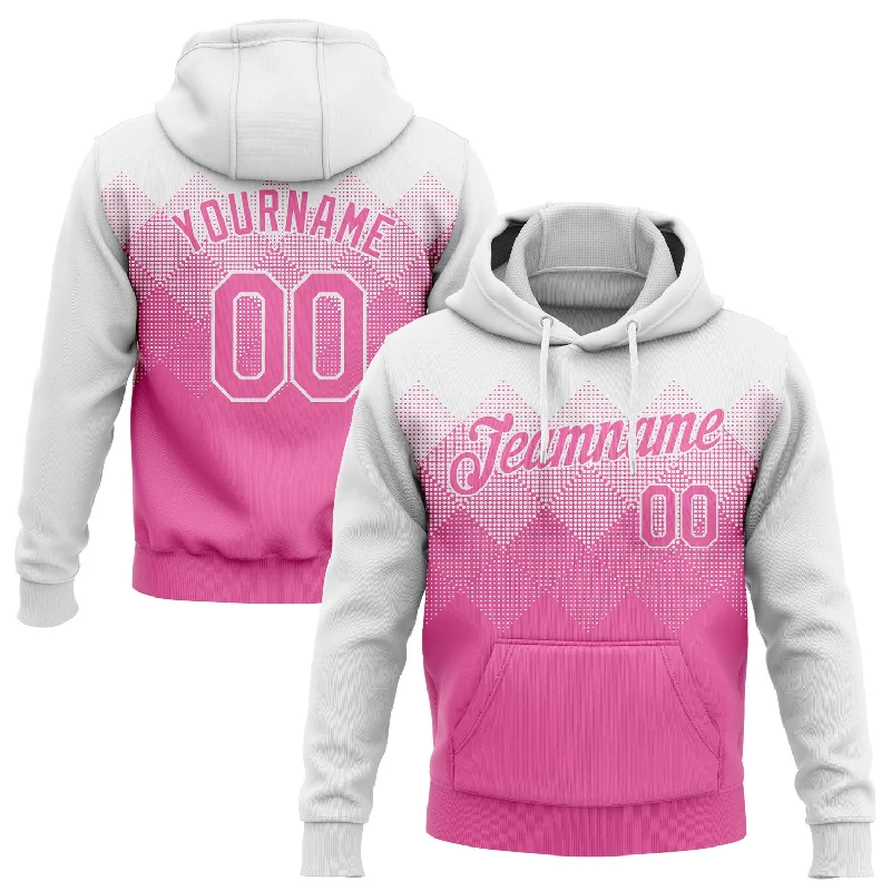 Dynamic Fashion Custom Stitched White Pink 3D Pattern Design Sports Pullover Sweatshirt Hoodie Dynamic Fashion Custom Stitched White Pink 3D Pattern Design Sports Pullover Sweatshirt Hoodie