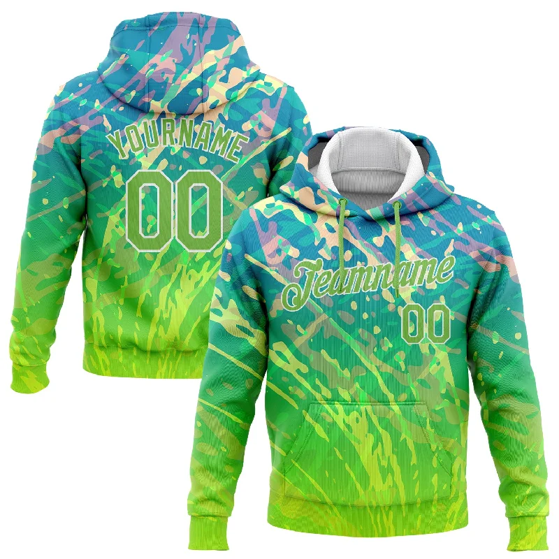 Classic Retro Custom Stitched Neon Green Neon Green-White 3D Pattern Design Gradient Abstract Curve Line Sports Pullover Sweatshirt Hoodie Classic Retro Custom Stitched Neon Green Neon Green-White 3D Pattern Design Gradient Abstract Curve Line Sports Pullover Sweatshirt Hoodie
