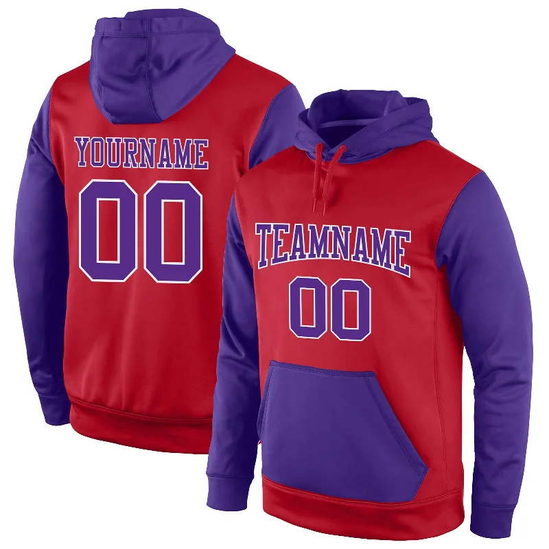 Fresh And Capable Custom Stitched Red Purple-White Sports Pullover Sweatshirt Hoodie Fresh And Capable Custom Stitched Red Purple-White Sports Pullover Sweatshirt Hoodie