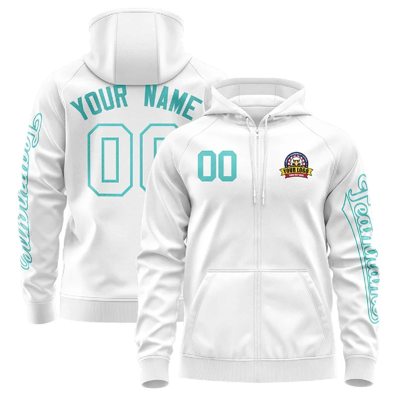 Comfy Pants Custom White Bright Green Varsity Full-Zip Letterman Classic Hoodie Jacket Comfy Pants Custom White Bright Green Varsity Full-Zip Letterman Classic Hoodie Jacket