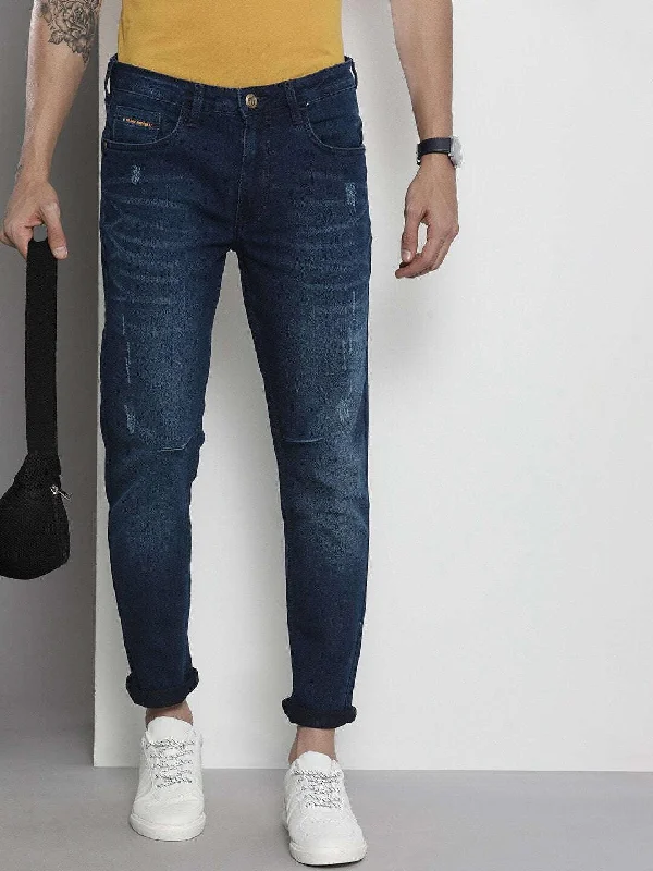 Comfortable And Simple Men's Carrot Fit Jeans