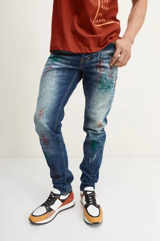 Painted Slim-Straight Denim