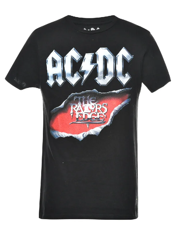 Retro Fashion AC/DC Black Band T-shirt - S