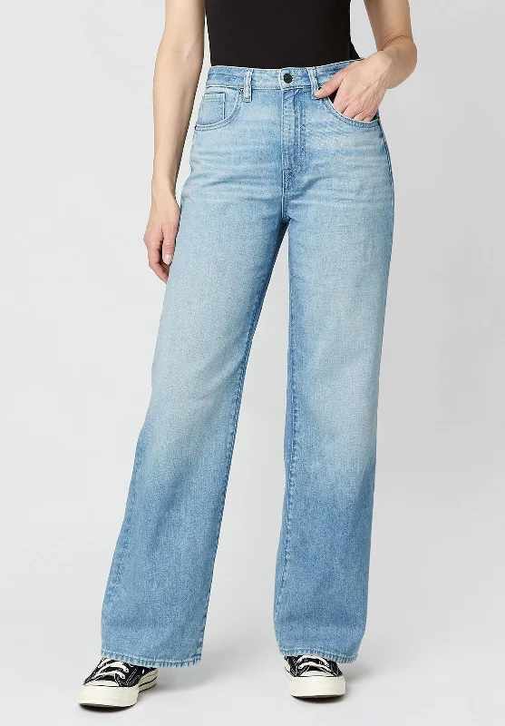 Timeless Style High Rise Wide Leg Addie Women's Jeans in Blue - BL15793