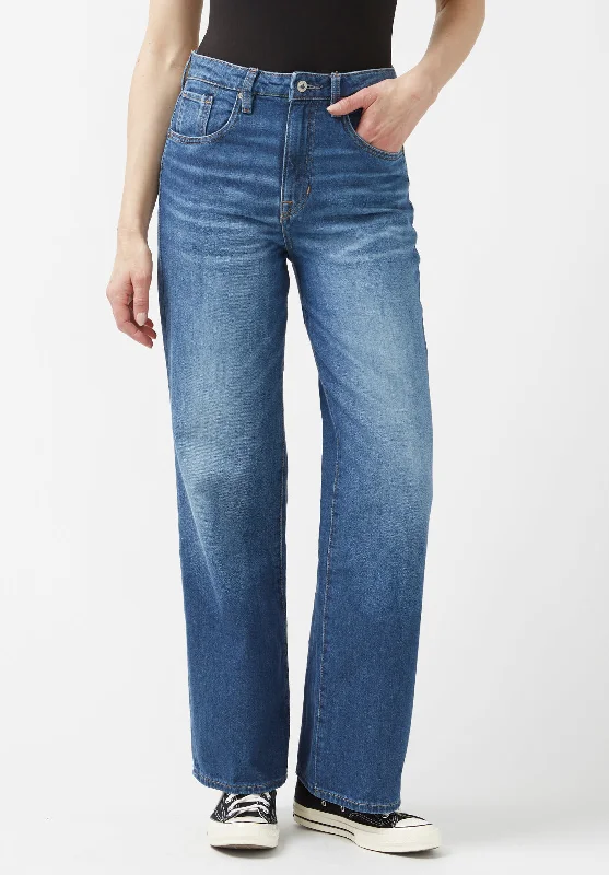 Relaxed Tops High Rise Wide Leg Addie Antique Jeans - BL15817