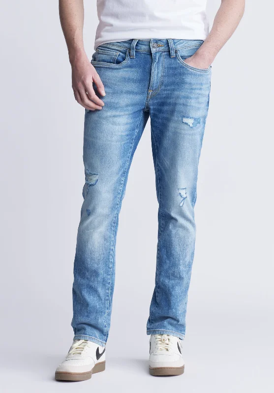 Elegant Fit Slim Ash Men's Jeans, Veined and Rugged - BM22865